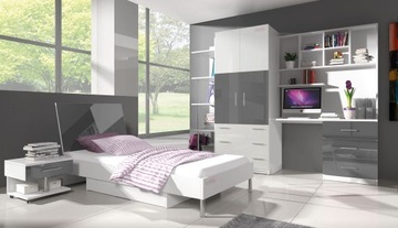 Furniture youth raj 3 mini - з bed 1 body - gray gloss, фото