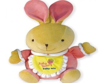 Plush music box rabbit - baby mix, фото