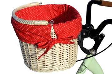 Basket bicycle front wicker cuda colorful, фото