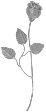 Elements forged flower lisc rose h450 14.301. 01 gate, фото