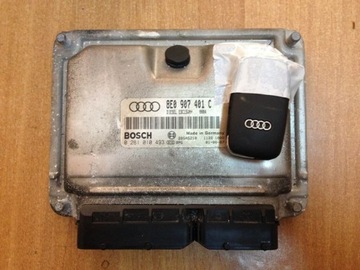 Audi a4 b6 компьютер+ ключ 2, 5tdi 8e0907401c, фото