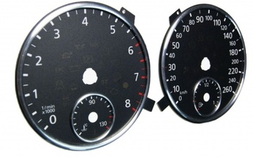 Disks dashboards vw tiguan з mph on km/ h analog, фото