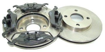Disks x2+ pads ford focus fiesta fusion front, фото