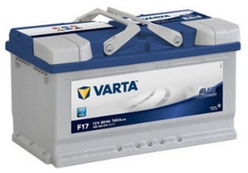Battery varta blue 12v 80ah 740a f17 low 17.5, фото