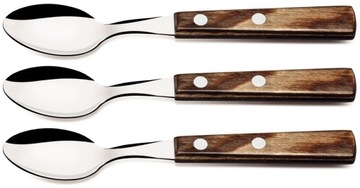 Tramontina 3x spoon for tea - brown polywood, фото