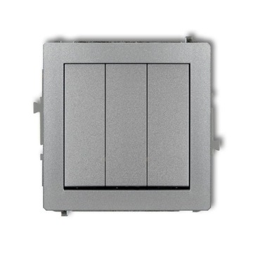 Switch triple silvery 7dwp-7 deco karlik, фото