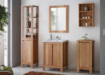 Cabinet classic standing oak washbasin 80 centimeters, фото
