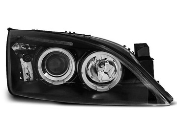 Headlights front ford mondeo black led backlight led backlight 00-07, фото