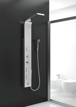 Panel shower actima more with hydromassage silvery, фото