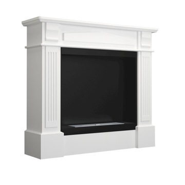 Biofireplace portal coliseum werona with glass white matte 113x100x30cm, фото