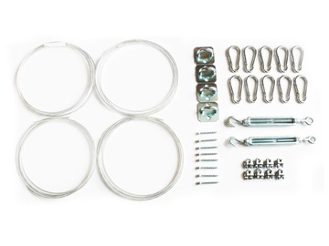 Set for installation zagli sunscreen czworokatnych for installation trees, фото