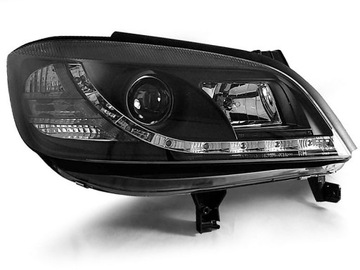 Фонаря перед opel zafira a 99-05 black черный led подсветка светодиодные, фото