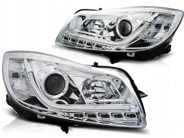 Headlights opel insignia 08 - 2012 led backlight daytime running lights + motors free of charge! !, фото