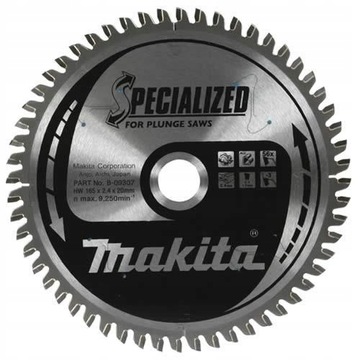 Makita disk cutting b-09298 165x20 48z, фото