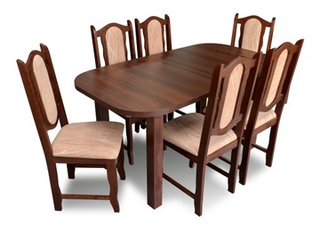 Set stand 150/ 190-80+ 6 chairs salon/ dining room, фото