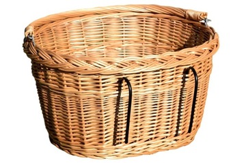 Wicker basket (bracket) bicycle basket on a bicycle on a bicycle hooks, фото