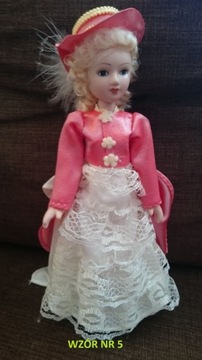 Doll porcelain 5 patterns new good condition design to select, фото