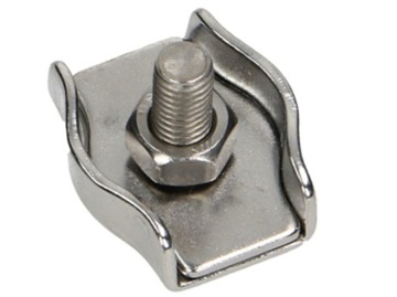 2 clamp to rope saddle rynienkowy stainless, фото