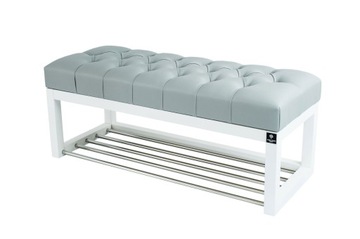 Cabinet shoes with seat emra wood 65 x 40 x 40 centimeters white, фото