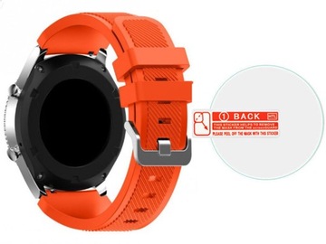 Orange strap samsung gear s3+ glass free of charge, фото