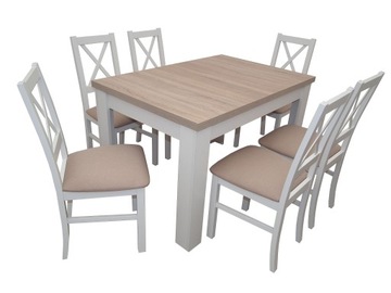 Complete stand rectangular 140 x 80 centimeters folding myself to 200 centimeters + chairs 6 pieces sandow, фото