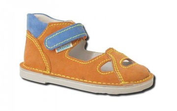 Туфли ADAMKI 017N - 4 оранжевый / синий 23, 15,3 см