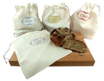 Лляна сумка для хліба з вишивкою ручної роботи
