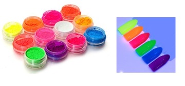Неоновые пигменты для ногтей Ombre пыльца 8 теплый фиолетовый