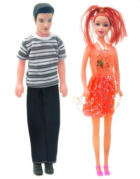 Пара молодой набор парень и модель кукла