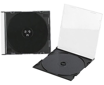 КОРОБКИ ДЛЯ 1 CD / DVD ТОНКИЙ 5 ММ 50 ШТ. ЧЕРНЫЙ ВАВА