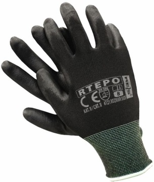 Чорні робочі захисні рукавички R: 9