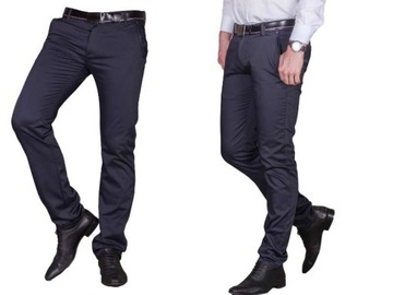 Формальные брюки 1710 темно-синего цвета. 38