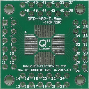 QFP48, LQFP48, TQFP48 0.50 мм на 4xidc2x6
