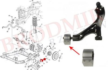 сайлентблок ричага перед Dół SUZUKI XL - 7 07 - 09