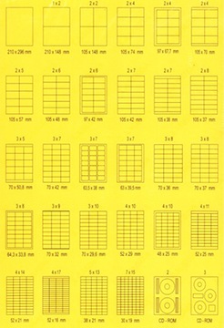 Этикетки самоклеящиеся 99,1х38,1 мм, А4, 1400 шт.