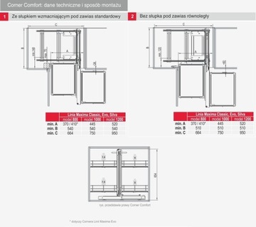 REJS magic corner comfort maxima EVO II 800 lewy