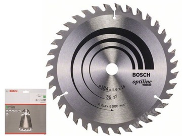 BOSCH Piła tarczowa do drewna Optiline 184x16 36z