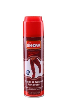 SHOW Farba pasta spray burgund do zamszu nubuku butów 250ml burgundowy