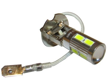 ŻARÓWKA Led H3 10 led 5730 DRL 12 24V PRZETWORNICA