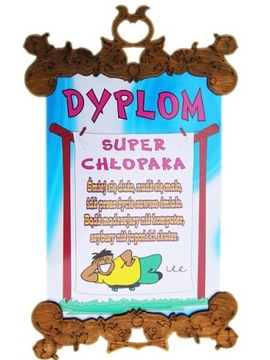 DYPLOM SUPER CHŁOPAKA SK prezent dzień chłopaka
