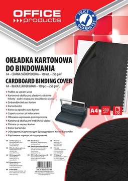 Okładki do bindowania Czarne Skóropodobne a100