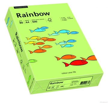 Papier kolorowy Rainbow 80g jasny zielony R74 500A