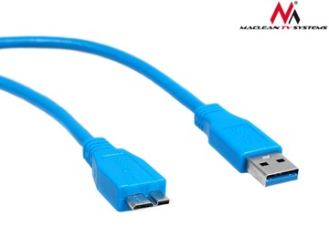 КАБЕЛЬ USB 3.0 A-B MICRO 0,5 м ДЛЯ ВНЕШНЕГО ДИСКА.