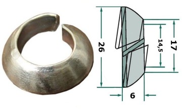 Шайба пружинная коническая для колесных шпилек 14,5 мм.