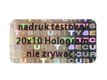 PLOMBY GWARANCYJNE STICKERY 20x10 HOLOGRAM 1000SZT