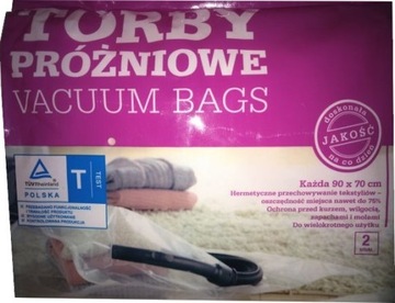 WORKI PRÓŻNIOWE 90x70cm ZESTAW 2 SZTUKI JAKOŚĆ !!