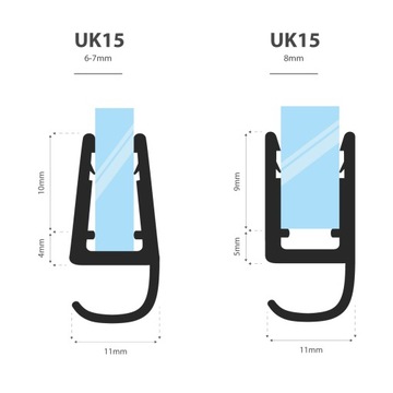 Uszczelka kabiny prysznicowej 200cm 6 7 8 mm UK15