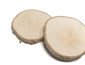 Plastry drewna brzoza szlifowane śr 15-20cm gr 2cm