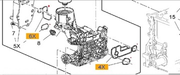 USZCZELKI CHŁODNICZKI OLEJU 2.2 CDTI OPEL ANTARA