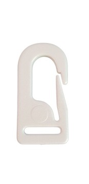 Karabinek Flagowy 18mm plastikowy biały 10szt